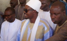 Serigne Mountakha Bassirou et Cheikh Bassirou Abdou Khadre à Dakar pour une visite de chantier de la Grande Mosquée Massalikoul Djinane