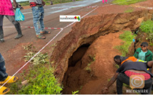 Dégâts de la pluie sur l’axe Labé-Dakar : La voie fermée à la circulation après une énorme faille