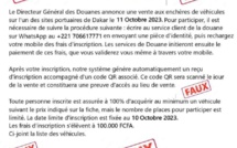 Alerte à l'arnaque : La Douane sénégalaise encore ciblée par « vendeurs » de véhicules saisis