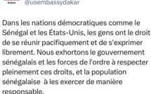 Manifestations pacifiques : L’Ambassade des Etats Unis exhortent les autorités à respecter les droits